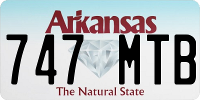 AR license plate 747MTB