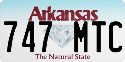 AR license plate 747MTC