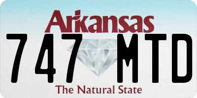 AR license plate 747MTD