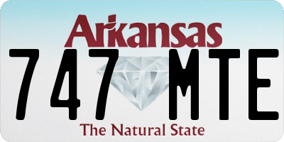 AR license plate 747MTE