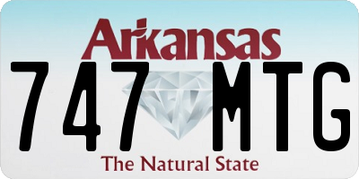 AR license plate 747MTG