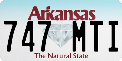 AR license plate 747MTI