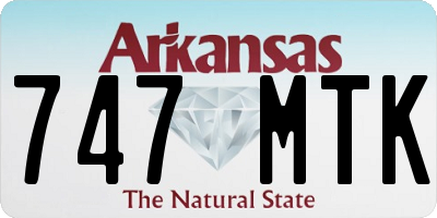 AR license plate 747MTK