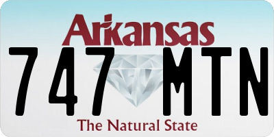 AR license plate 747MTN