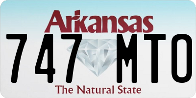 AR license plate 747MTO