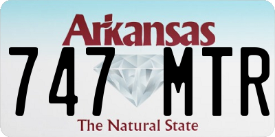 AR license plate 747MTR
