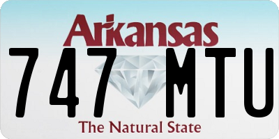 AR license plate 747MTU