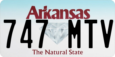 AR license plate 747MTV