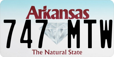 AR license plate 747MTW