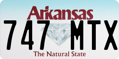 AR license plate 747MTX