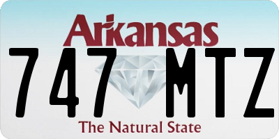 AR license plate 747MTZ