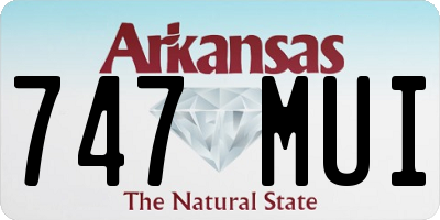 AR license plate 747MUI