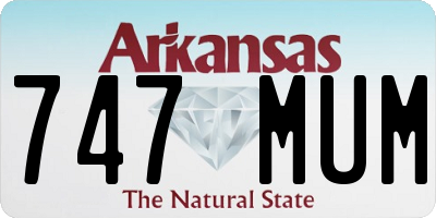 AR license plate 747MUM
