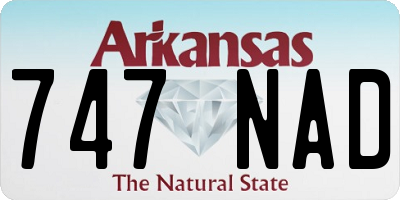 AR license plate 747NAD