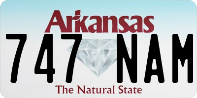 AR license plate 747NAM