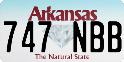 AR license plate 747NBB