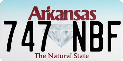 AR license plate 747NBF