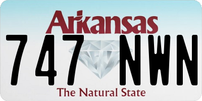 AR license plate 747NWN