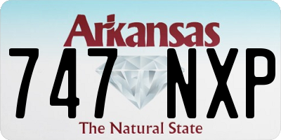 AR license plate 747NXP