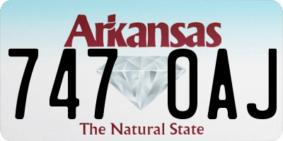 AR license plate 747OAJ
