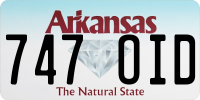 AR license plate 747OID