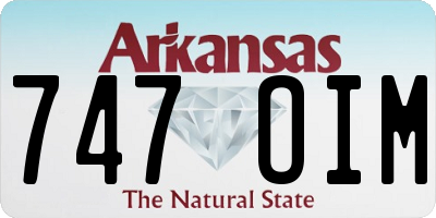 AR license plate 747OIM