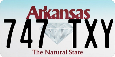 AR license plate 747TXY