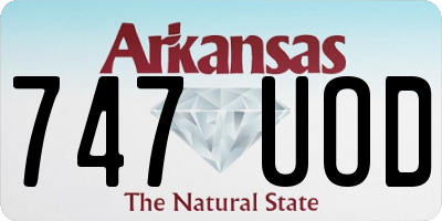 AR license plate 747UOD