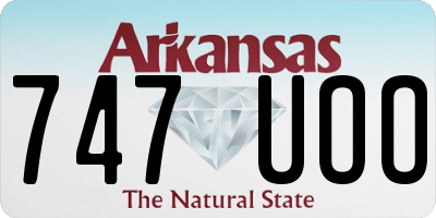 AR license plate 747UOO