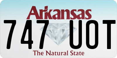 AR license plate 747UOT