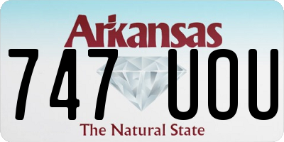 AR license plate 747UOU