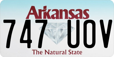 AR license plate 747UOV