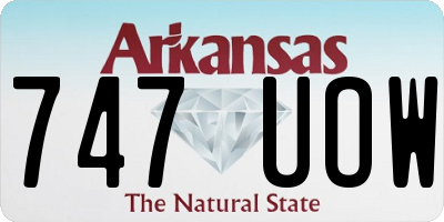 AR license plate 747UOW