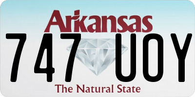 AR license plate 747UOY