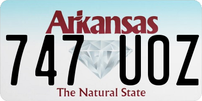AR license plate 747UOZ