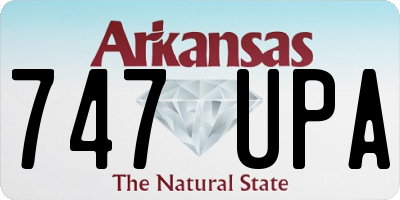 AR license plate 747UPA