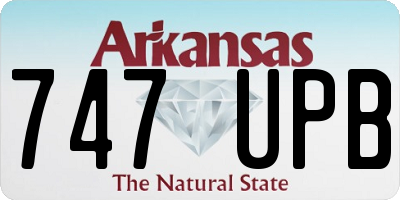 AR license plate 747UPB