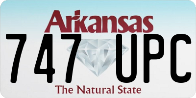 AR license plate 747UPC