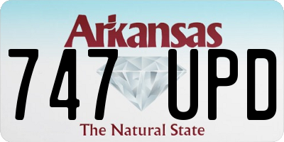 AR license plate 747UPD
