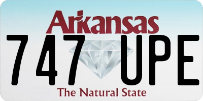 AR license plate 747UPE