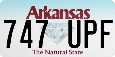 AR license plate 747UPF