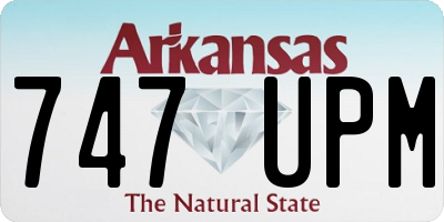 AR license plate 747UPM
