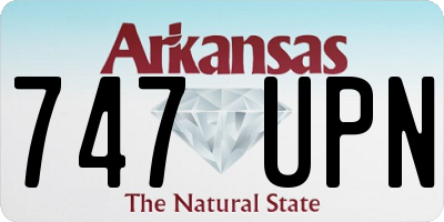 AR license plate 747UPN