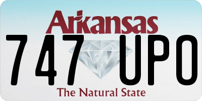 AR license plate 747UPO