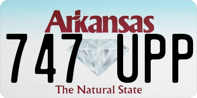 AR license plate 747UPP