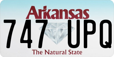AR license plate 747UPQ