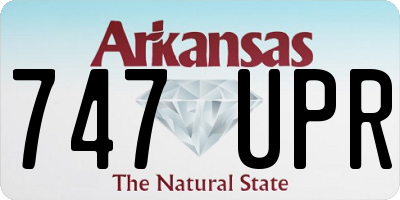 AR license plate 747UPR