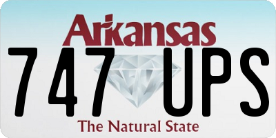 AR license plate 747UPS