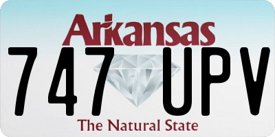 AR license plate 747UPV