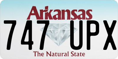 AR license plate 747UPX